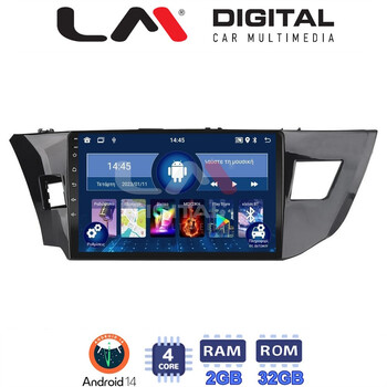 LM Digital - LM ZL4126 GPS Οθόνη OEM Multimedia Αυτοκινήτου για TOYOTA COROLLA 2013>2016 (BT/GPS/WIFI) electriclife