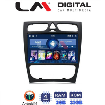 LM Digital - LM ZL4171 GPS Οθόνη OEM Multimedia Αυτοκινήτου για MERCEDES C (W203) - CLK (W208) (BT/GPS/WIFI/GPRS) electriclife