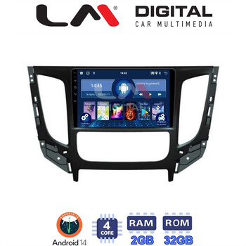LM Digital - LM ZL4230 GPS Οθόνη OEM Multimedia Αυτοκινήτου για Mitsubishi L200 2014 >Μόνο για αυτοκίνητα με Κλιματισμό (BT/GPS/WIFI/GPRS) electriclife