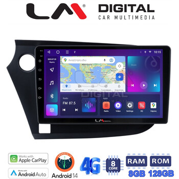 LM Digital - LM ZT8381 GPS Οθόνη OEM Multimedia Αυτοκινήτου για HONDA INSIGHT 2009>2014 (CarPlay/AndroidAuto/BT/GPS/WIFI/GPRS) electriclife