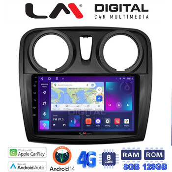 LM Digital - LM ZT8457 GPS Οθόνη OEM Multimedia Αυτοκινήτου για Dacia Santero 2012 > 2019 (CarPlay/AndroidAuto/BT/GPS/WIFI/GPRS) electriclife