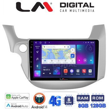 LM Digital - LM ZT8549 GPS Οθόνη OEM Multimedia Αυτοκινήτου για HONDA JAZZ 2008>2013 (CarPlay/AndroidAuto/BT/GPS/WIFI/GPRS) electriclife