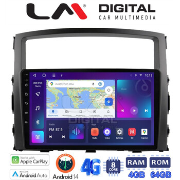 LM Digital - LM ZC8038 GPS Οθόνη OEM Multimedia Αυτοκινήτου για MITSUBISHI PAJERO 2006>2014 (CarPlay/AndroidAuto/BT/GPS/WIFI/GPRS) electriclife
