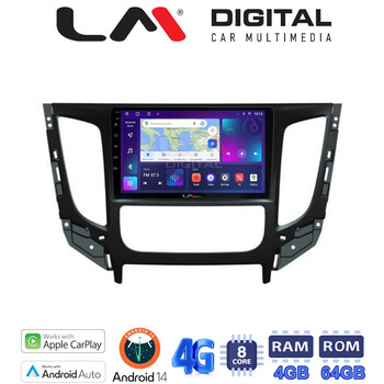 LM Digital - LM ZC8230 GPS Οθόνη OEM Multimedia Αυτοκινήτου για Mitsubishi L200 2014 >Μόνο για αυτοκίνητα με Κλιματισμό (CarPlay/AndroidAuto/BT/GPS/WIFI/GPRS) electriclife