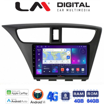 LM Digital - LM ZC8389 GPS Οθόνη OEM Multimedia Αυτοκινήτου για Honda Civic 2012 > 2016 (CarPlay/AndroidAuto/BT/GPS/WIFI/GPRS) electriclife