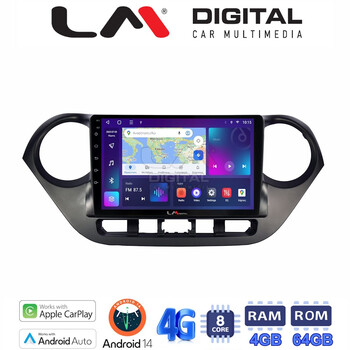 LM Digital - LM ZC8406 GPS Οθόνη OEM Multimedia Αυτοκινήτου για Hyundai i10 2014> (CarPlay/AndroidAuto/BT/GPS/WIFI/GPRS) electriclife
