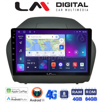 LM Digital - LM ZC8414 GPS Οθόνη OEM Multimedia Αυτοκινήτου για HYUNDAI IX35 2009>2015  (CarPlay/AndroidAuto/BT/GPS/WIFI/GPRS) electriclife