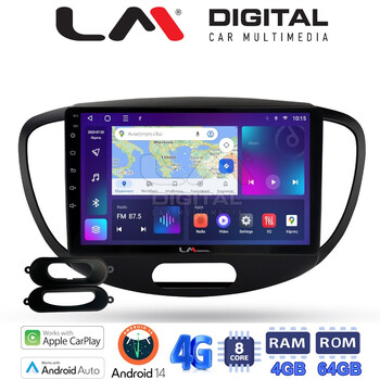 LM Digital - LM ZC8455 GPS Οθόνη OEM Multimedia Αυτοκινήτου για HYUNDAI i10 2008>2013 (CarPlay/AndroidAuto/BT/GPS/WIFI/GPRS) electriclife