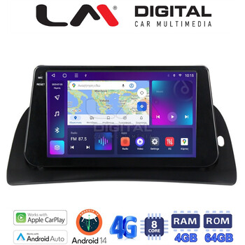 LM Digital - LM ZC8707 GPS Οθόνη OEM Multimedia Αυτοκινήτου για Renault Kangoo 2011 > 2021 (CarPlay/AndroidAuto/BT/GPS/WIFI/GPRS) electriclife