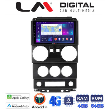 LM Digital - LM ZC8748 GPS Οθόνη OEM Multimedia Αυτοκινήτου για JEEP WRANGLER 2007 > 2011 (CarPlay/AndroidAuto/BT/GPS/WIFI/GPRS) electriclife