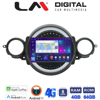 LM Digital - LM ZC8834 GPS Οθόνη OEM Multimedia Αυτοκινήτου για Mini Cooper '07>'14 Clubman 2007 > 2014 (CarPlay/AndroidAuto/BT/GPS/WIFI/GPRS) electriclife
