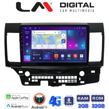 LM Digital - LM ZR8037 GPS Οθόνη OEM Multimedia Αυτοκινήτου για MITSUBISHI LANCER 2008> (CarPlay/AndroidAuto/BT/GPS/WIFI/GPRS) electriclife