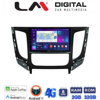 LM Digital - LM ZR8230 GPS Οθόνη OEM Multimedia Αυτοκινήτου για Mitsubishi L200 2014 >Μόνο για αυτοκίνητα με Κλιματισμό (CarPlay/AndroidAuto/BT/GPS/WIFI/GPRS) electriclife