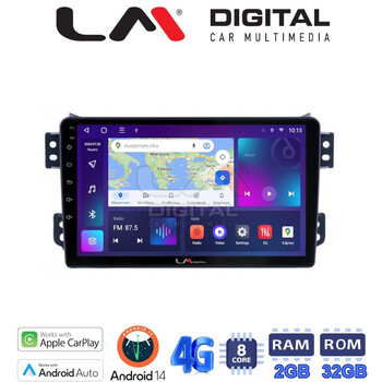 LM Digital - LM ZR8540 GPS Οθόνη OEM Multimedia Αυτοκινήτου για OPEL AGILA - SUZUKI ALTO 2008> (CarPlay/AndroidAuto/BT/GPS/WIFI/GPRS) electriclife