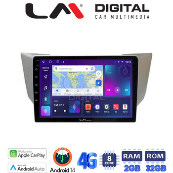 LM Digital - LM ZR8620 GPS Οθόνη OEM Multimedia Αυτοκινήτου για LEXUS RS 2003>2009 (CarPlay/AndroidAuto/BT/GPS/WIFI/GPRS) electriclife