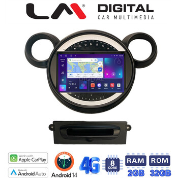 LM Digital - LM ZR8835 GPS Οθόνη OEM Multimedia Αυτοκινήτου για MINI Clubman '07>'14 & Countryman '10>'16 & Paceman '12>'16 & Cooper '07>'14 (CarPlay/AndroidAuto/BT/GPS/WIFI/GPRS) electriclife
