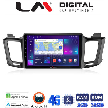 LM Digital - LM ZR8947 GPS Οθόνη OEM Multimedia Αυτοκινήτου για TOYOTA RAV 4  2013 > 2020 (CarPlay/AndroidAuto/BT/GPS/WIFI/GPRS) electriclife