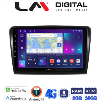 LM Digital - LM ZR8982 GPS Οθόνη OEM Multimedia Αυτοκινήτου για SK SUPERB 2008>2015 (CarPlay/AndroidAuto/BT/GPS/WIFI/GPRS) electriclife
