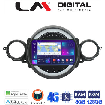 LM Digital - LM ZT8834 GPS Οθόνη OEM Multimedia Αυτοκινήτου για Mini Cooper '07>'14 Clubman 2007 > 2014 (CarPlay/AndroidAuto/BT/GPS/WIFI/GPRS) electriclife