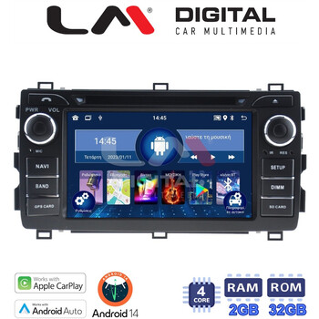 LM Digital - LM N4308 GPS Οθόνη OEM Multimedia Αυτοκινήτου για Toyota AURIS 2013-2014 (CarPlay/AndroidAuto/BT/GPS/WIFI) electriclife