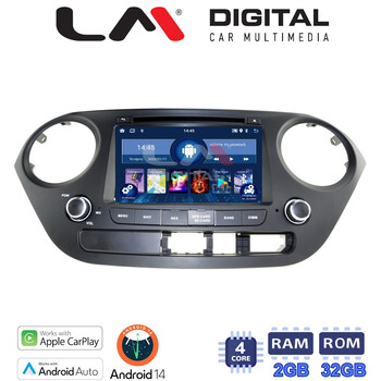 LM Digital - LM N4406 GPS Οθόνη OEM Multimedia Αυτοκινήτου για Hyundai I10 2014-2016 (CarPlay/AndroidAuto/BT/GPS/WIFI) electriclife