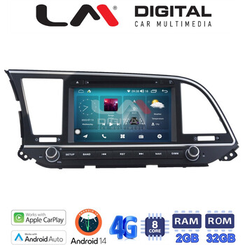 LM Digital - LM R8581 GPS Οθόνη OEM Multimedia Αυτοκινήτου για HYUNDAI ELANTRA 2016 (CarPlay/AndroidAuto/BT/GPS/WIFI/GPRS) electriclife