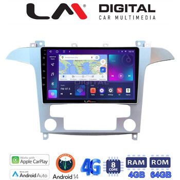 LM Digital - LM ZC8003 GPS Οθόνη OEM Multimedia Αυτοκινήτου για Ford S-Max 2006 > 2014 (CarPlay/AndroidAuto/BT/GPS/WIFI/GPRS) electriclife