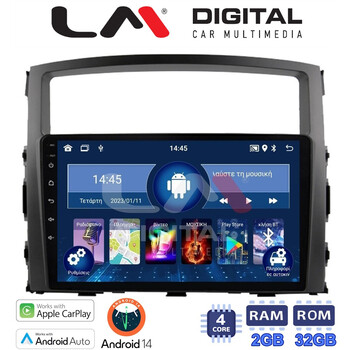 LM Digital - LM ZN4038 GPS Οθόνη OEM Multimedia Αυτοκινήτου για MITSUBISHI PAJERO 2006>2014 (CarPlay/AndroidAuto/BT/GPS/WIFI/GPRS) electriclife