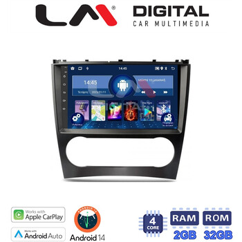 LM Digital - LM ZN4093 GPS Οθόνη OEM Multimedia Αυτοκινήτου για MERCEDES C class (W203) – CLC  2004>2008 (CarPlay/AndroidAuto/BT/GPS/WIFI/GPRS) electriclife