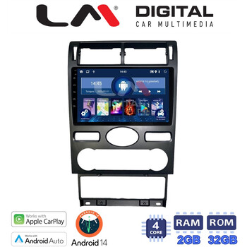 LM Digital - LM ZN4104 GPS Οθόνη OEM Multimedia Αυτοκινήτου για Ford Mondeo 2003 > 2006 (CarPlay/AndroidAuto/BT/GPS/WIFI/GPRS) electriclife