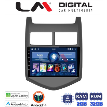 LM Digital - LM ZN4107 GPS Οθόνη OEM Multimedia Αυτοκινήτου για CHEVROLET AVEO 2012> (CarPlay/AndroidAuto/BT/GPS/WIFI/GPRS) electriclife