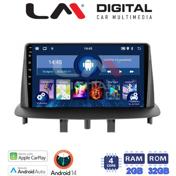 LM Digital - LM ZN4145 GPS Οθόνη OEM Multimedia Αυτοκινήτου για RENAULT MEGANE3 (CarPlay/AndroidAuto/BT/GPS/WIFI/GPRS) electriclife