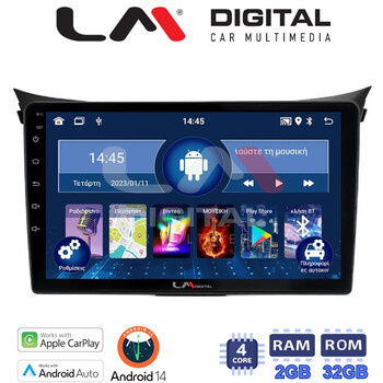 LM Digital - LM ZN4156 GPS Οθόνη OEM Multimedia Αυτοκινήτου για Hyundai i30 2012 > 2017 (CarPlay/AndroidAuto/BT/GPS/WIFI/GPRS) electriclife