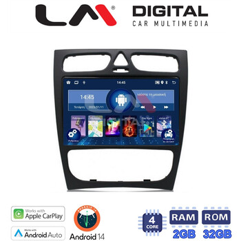 LM Digital - LM ZN4171 GPS Οθόνη OEM Multimedia Αυτοκινήτου για MERCEDES C (W203) - CLK (W208) (CarPlay/AndroidAuto/BT/GPS/WIFI/GPRS) electriclife