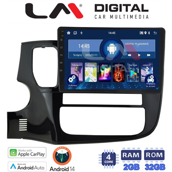 LM Digital - LM ZN4231 GPS Οθόνη OEM Multimedia Αυτοκινήτου για MITSUBISHI OUTLANDER  2013> (CarPlay/AndroidAuto/BT/GPS/WIFI/GPRS) electriclife