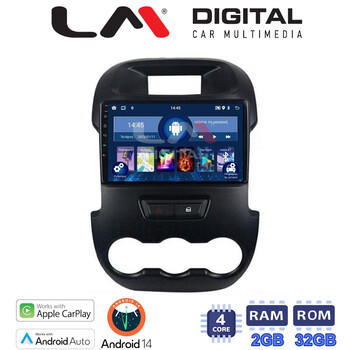 LM Digital - LM ZN4245 GPS Οθόνη OEM Multimedia Αυτοκινήτου για FORD RANGER 2011> 2015 (CarPlay/AndroidAuto/BT/GPS/WIFI/GPRS) electriclife