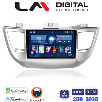 LM Digital - LM ZN4361 GPS Οθόνη OEM Multimedia Αυτοκινήτου για Hyundai Tucson 2015 < 2019 (CarPlay/AndroidAuto/BT/GPS/WIFI/GPRS) electriclife