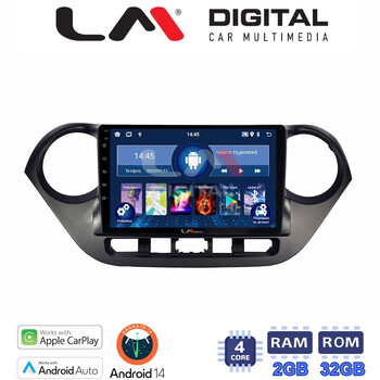 LM Digital - LM ZN4406 GPS Οθόνη OEM Multimedia Αυτοκινήτου για Hyundai i10 2014> (CarPlay/AndroidAuto/BT/GPS/WIFI/GPRS) electriclife