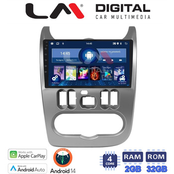 LM Digital - LM ZN4432 GPS Οθόνη OEM Multimedia Αυτοκινήτου για DACIA DUSTER 2006>2012  (CarPlay/AndroidAuto/BT/GPS/WIFI/GPRS) electriclife