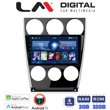 LM Digital - LM ZN4436 GPS Οθόνη OEM Multimedia Αυτοκινήτου για MAZDA 6 facelift 2005>2008  (CarPlay/AndroidAuto/BT/GPS/WIFI/GPRS) electriclife