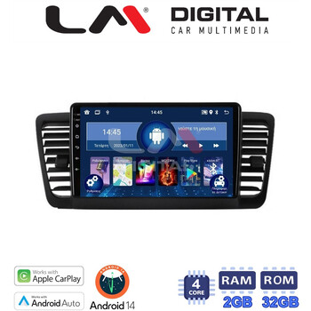 LM Digital - LM ZN4525 GPS Οθόνη OEM Multimedia Αυτοκινήτου για SUBARU LEGACY 2002> (CarPlay/AndroidAuto/BT/GPS/WIFI/GPRS) electriclife