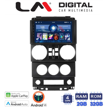 LM Digital - LM ZN4748B GPS Οθόνη OEM Multimedia Αυτοκινήτου για JEEP WRANGLER 2007 > 2011 (CarPlay/AndroidAuto/BT/GPS/WIFI/GPRS) electriclife