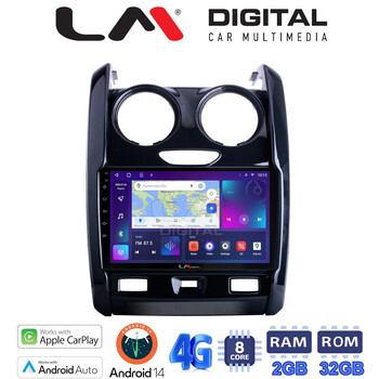 LM Digital - LM ZR8158 GPS Οθόνη OEM Multimedia Αυτοκινήτου για DACIA DUSTER 2013>2019 (CarPlay/AndroidAuto/BT/GPS/WIFI/GPRS) electriclife