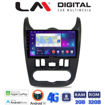 LM Digital - LM ZR8432B GPS Οθόνη OEM Multimedia Αυτοκινήτου για Dacia Duster 2006 > 2012 (CarPlay/AndroidAuto/BT/GPS/WIFI/GPRS) electriclife