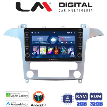 LM Digital - LM ZG4003 GPS Οθόνη OEM Multimedia Αυτοκινήτου για Ford S-Max 2006 > 2014 (CarPlay/AndroidAuto/BT/GPS/WIFI/GPRS) electriclife