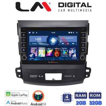 LM Digital - LM ZG4056 GPS Οθόνη OEM Multimedia Αυτοκινήτου για OUTLANDER, C CROSSER,4007 2006>2012 (CarPlay/AndroidAuto/BT/GPS/WIFI/GPRS) electriclife