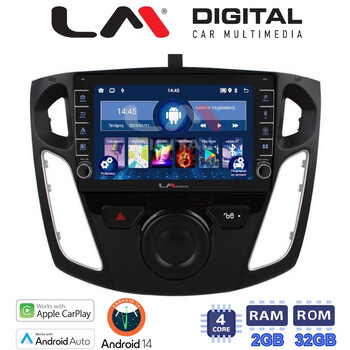 LM Digital - LM ZG4150 GPS Οθόνη OEM Multimedia Αυτοκινήτου για FORD FOCUS 2015>2018 (CarPlay/AndroidAuto/BT/GPS/WIFI/GPRS) electriclife