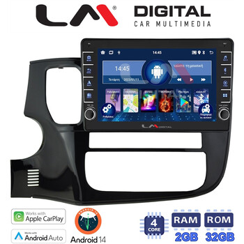 LM Digital - LM ZG4231 GPS Οθόνη OEM Multimedia Αυτοκινήτου για MITSUBISHI OUTLANDER  2013> (CarPlay/AndroidAuto/BT/GPS/WIFI/GPRS) electriclife