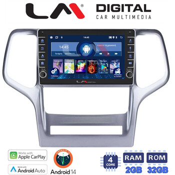 LM Digital - LM ZG4234 GPS Οθόνη OEM Multimedia Αυτοκινήτου για Jeep Gran Cherokee 2011 > 2013 (CarPlay/AndroidAuto/BT/GPS/WIFI/GPRS) electriclife