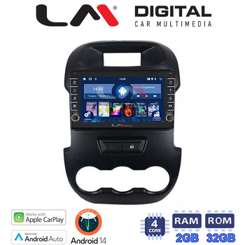 LM Digital - LM ZG4245 GPS Οθόνη OEM Multimedia Αυτοκινήτου για FORD RANGER 2011> 2015 (CarPlay/AndroidAuto/BT/GPS/WIFI/GPRS) electriclife